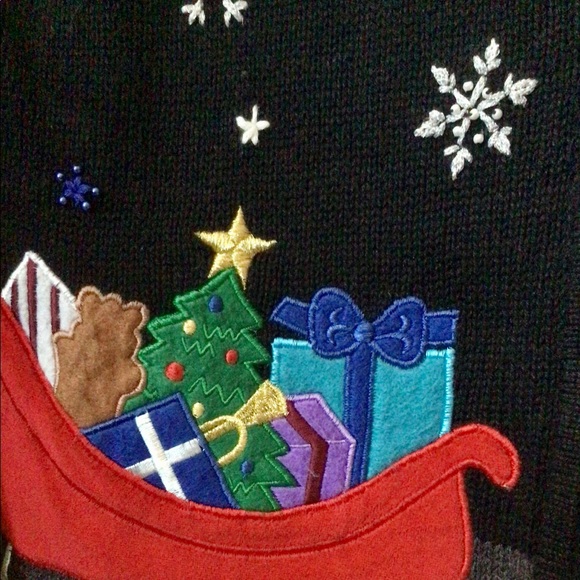 🎄Santa on the roof on a cardigan front & back! - Picture 4 of 15